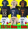 2023 2024 Maillots de Football Paris piłka nożna mbappe lee kang w Hakimi 23 24 Paris Football Shirt Marquinhos Verratti Maillot Foot Men Kit Kids