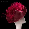 Chapeaux plume fascinateur chapeau pour femmes mariage casque église fête chapeaux dames Kenducky course fascinateurs pince à cheveux bandeau