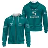 T-shirts pour hommes Printemps droit 3D Cardigan à capuche imprimé Pull F1 Racing Vêtements d'équipe pour hommes 4IV9