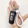 Keychains Braided Woven Rope Keychain DIY Bag Pendant Metal Leather Key Chain Holder Car Trinket Keyring Men Women Gift Jewelry