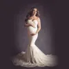 Vestidos para fotografia de maternidade, sem mangas, vestido de chá de bebê para mulheres, vestido de maternidade, gravidez, vestido branco rosa, verão, casamento
