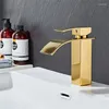 Badkamer Wastafel Kranen Waterval Wastafel Kraan Goud Bad Koud Water Mengkraan Vanity Tap Badrandcombinaties Wastafel Kranen CL-261