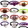 Vêtements de chien 50 / 100pcs Halloween Accessoires pour animaux de compagnie Bowties Cravates Petits vacances Toilettage Noeuds papillons Citrouilles mignonnes Colliers de chiot Drop Del Dhrm9