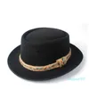 Breite Krempe Hüte Mode Männer Frauen Pork Pie Hut Flache Trilby Fascinator Tanz Party Für Dame Jazz Gentleman Fedora