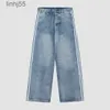 Jeans pour hommes Balencisgs Ceiling Ba Family Co Branded Three Bar Side Ribbon Washed Wide Leg Straight Tube Denim Pants pour hommes et femmesqxz7qxz7N7NQ