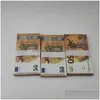 Outros suprimentos de festa festiva Fake Money Banknote 10 20 50 100 200 500 Euros Realistic Toy Bar Props Copiar Moeda Filme Faux-Bille Dhwmi