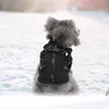 Vêtements de chien hiver petits manteaux manteau polaire veste imperméable animal chaud gilet harnais chiot