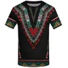 Camisa masculina com gola redonda e estampa 3D, roupa étnica africana, camiseta de verão 240220