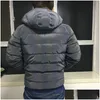 Herren Daunenparkas Puffer Laser Reflektierende Winterjacke Männer Regenbogen Gepolsterte Jacken Parka Mantel Mode Hip Hop Kleidung Streetwear Dro Dhfl4