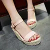 Sandals 2024 Bohemian Water Proof Platform Slope Heel Large Korean Edition Ultra High Women's Summer Size 6