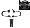 3 in 1 auto koolstofvezel driekleurige stuurknop decoratieve sticker voor BMW 5-serie G30 X3 G01 links en rechts rijden Univers4162120