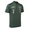 Męskie koszulki F1 Racing Suit T-shirt z krótkim rękawem stojąc na szyi koszulę polo Aston Martin Team męska koszulka oddychająca sdmk