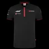 Erkek Tişörtleri 2024 F1 Yarış Takımı Polo Gömlek Hass Racing Team Yaz Kısa Kollu Yakası T-Shirt Hızlı Kurutma Erkek 4S Mağazası 63T5