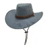 Bérets Automne Unisexe Daim Western Denim Chapeau Vintage Chevalier Top Corde Décoration Homme Femmes Style Britannique Hatband Fedoras