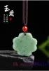 Pendentifs Birman Jade Trèfle Pendentif Bijoux Designer Naturel Luxe Vert Charmes Émeraude Pierre Précieuse Jadéite Chinois Collier Charme