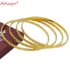 Armbanden Adixyn 4 stks/partij Dunne Armband Vrouwen Meisjes Goud Kleur Koperen Armbanden Dubai Afrikaanse India Party Verjaardagscadeautjes N071040