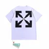 Mens Tshirts XIA Chao 브랜드 OW OFF MONA LISA 유화 화살표 짧은 소매 남자와 여자 캐주얼 큰 느슨한