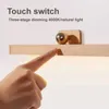 Wall Lamp Rotatable Led Wooden Night Light Portable Bathroom Fixture Makeup Nordic Mirror Rechargeable Magn Z1C7