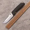 Promotion A0218 High End Folding Knife VG10 Wire Drawing Drop Point Blade TC4 Titanium with Carbon Fiber Handle Ball Bearing EDC Pocket Knives