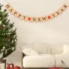 Украшение вечеринки с вымпелом счастливого года с веревочными подвесными тканевыми украшениями на Рождество