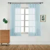 Curtain Modern Transparent Short Sheer Curtains For Living Room Bedroom Window Tulle Curtain Wedding Party Door Drape Home Decoration