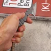 Nova chegada a0224 faca de lâmina fixa de alta qualidade dc53 lâmina de lavagem de pedra cabo de aço tang completo ao ar livre edc bolso mini machado com kydex