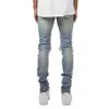 Design fashion foreign trade FOG style men's jeans personality pleated slim stretch men jeans L2402