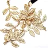 Hair Clips Elegant Hollow Girls Woman Golden Band Headwear Leaf Accessories