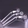 2pcs New Arrival Glass Oil Burner Pipe Thick Pyrex Glass Tube with Detachable Dome Oil Nail Hand Smoking Tobacco Water Pipe with 10mm Female 30mm Ball