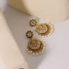 Boucles d'oreilles à tige GLSEEVO, perles d'eau douce naturelles, Zircon coloré, petits modèles, plaqué or 2024 18 carats