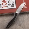 Ny ankomst A0224 High End 0470 Flipper Folding Knife 20CV Satin Blade TC4 Titaniumlegering med kolfiberhandtag Bollbärande snabbt Öppna EDC Pocket Folder Knives