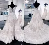 Superbe dentelle NOUVELLES Robes De Mariée Sirène Nouvelles Bretelles Spaghetti Sexy Une Ligne Robes De Mariée Dos Ouvert Robes De Mariage Plus La Taille Sur Mesure BC15295