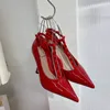 Vermelho estilingue bombas clássicos parafuso prisioneiro bomba de salto stiletto única mulher marca escritório designer luxo famoso sexy apontou toe casamento nupcial