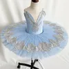 Stage Wear 2024 Blue Bird Purplel Professionnel Ballet Danse Tutu Volants Bords Robe Classique Pour Filles Femmes Performance