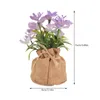 Decorative Flowers 2pcs Potted Plants Artificial Orchid Flower Arrangements In Pots For Warm Loving Wedding Birthday Year Table Decor