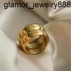 13 mm brede 18K gouden IP-platering roestvrijstalen gladde trouwring dikke ring prachtige gedetailleerde gouden ring voor dames