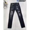 Designer Mens Amirs Jeans High Street Hole Star Patch Men's Womens Amirs Star Brodery Panel Byxor Stretch Slim Fit Byxor Jean Pants New Style 63