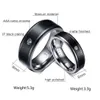 Couple Rings His Her Matching Set Black Polishing Titanium Steel Wedding Band Smooth Finish Anniversary Gift3162283 Drop Delivery Je Otry7