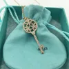 قلادة Ed4a قلادة 925 Sterling Silver Tiffanynet Dragonfly Iris Flower Set Necklace Diamond Key Necklace for Girls Adhicle Propositile عالية الجودة سلسلة