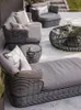 Muebles de campamento Sofá de ratán al aire libre El Homestay Terraza Villa Silla de jardín Sudeste Asiático Protector solar impermeable simple