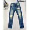 Designer Mens Amirs Jeans High Street Hole Star Patch Hommes Femmes Amirs Star Broderie Panneau Pantalon Stretch Slim Fit Pantalon Jean Pantalon Nouveau Style 142