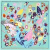 Foulards 2024 Foulard carré de soie imprimé paon femme foulardswraps mode espagnol foulard bandana accessoire 130cm