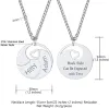 Pendants U7 Personalized Mothers Necklace 26 Child Name Stainless Steel Medal Pendant Family Names Necklace for Women