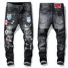 Designer jeans mens pants High Waist linen pants Hip Hop Men Jeans Distressed Ripped Biker Slim Fit Motorcycle Denim For Men m7em#