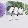 Keychains Double-sided White Bright PU Leather Keychain Personality Irregular Blank T-shirt Shape Rectangular Square Key Chains