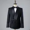 Klassiska högkvalitativa män passar bröllop tofs sjal lapel One knappar brudgummen Tuxedo Slim Fit Brudgum Suits 2 Piece (Blazer Pant) Anpassad storlek