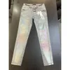 Designer-Herrenjeans Lila Jeans Denim-Hosen Herren Lila Jeans Designer-Jeans Herrenhosen Gerades Design Retro Streetwear LILA Marken-Jeanshose 377