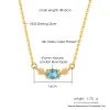 Hängen lamoon vingtate 925 silverhalsband för kvinnor stjärna naturliga London Blue Topaz Small Pendant 14K Guldpläterade fina smycken LMNI111