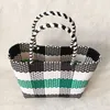Shopping Bags 2024 Handmade Bag Boutique Weaving Cabbage Basket Large Capacity Colored Handheld Female Beach Gift Cute