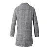 Trench da uomo Moda uomo Plaid Risvolto monopetto Cappotto lungo Giacca invernale da uomo Cappotto Drop Delivery Abbigliamento Abbigliamento Esterno Dh23A